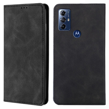 For Motorola Moto G Play (2023) 4G Flip Phone Case PU Leather Card Holder Skin-touch Stand Cover