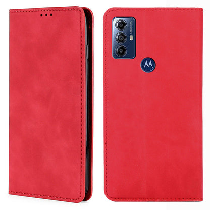 For Motorola Moto G Play (2023) 4G Flip Phone Case PU Leather Card Holder Skin-touch Stand Cover