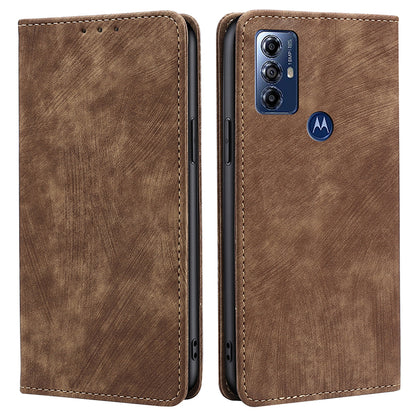 For Motorola Moto G Play (2023) 4G Leather RFID Blocking Phone Case Stand Feature Wallet Flip Cover