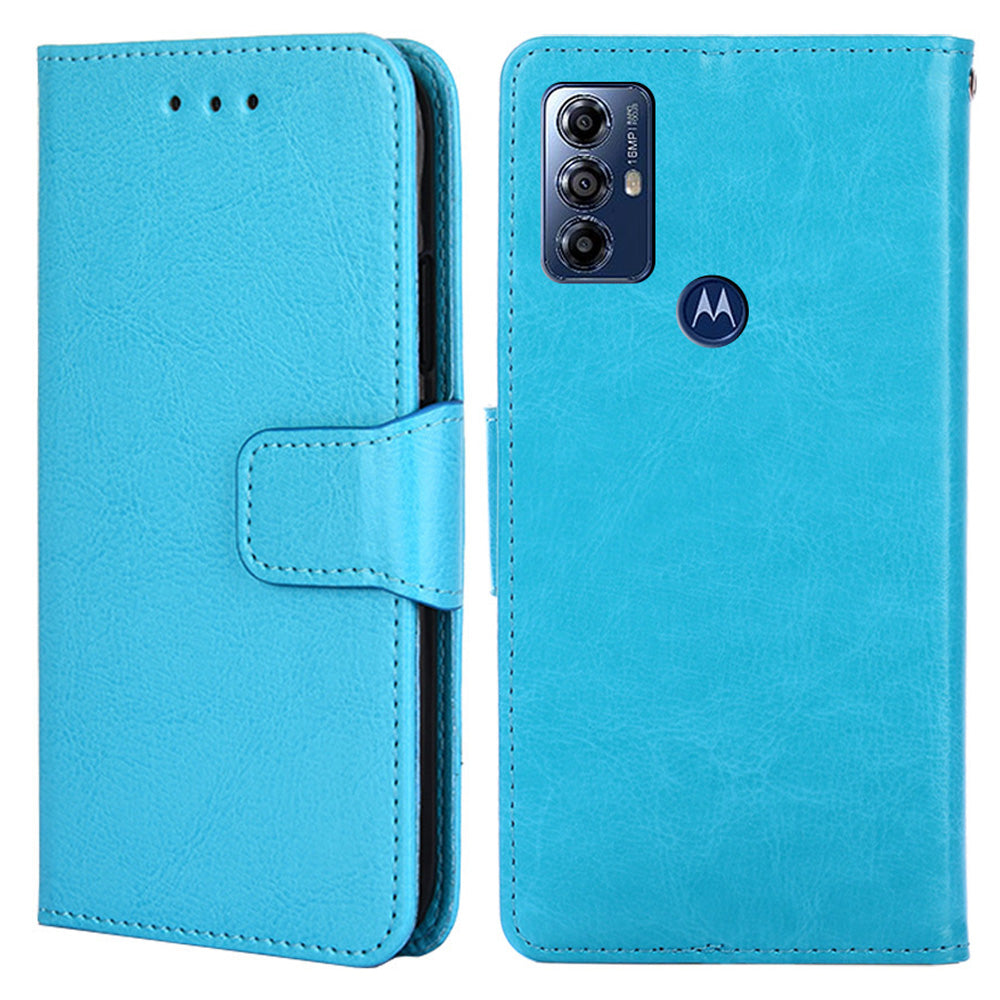 For Motorola Moto G Play (2023) 4G Leather Wallet Phone Case Anti-drop Folding Stand Cellphone Cover