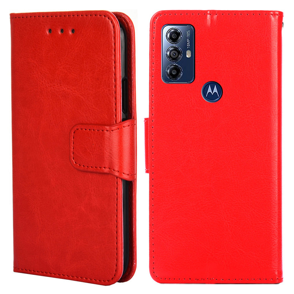 For Motorola Moto G Play (2023) 4G Leather Wallet Phone Case Anti-drop Folding Stand Cellphone Cover