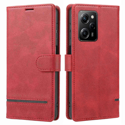 For Xiaomi Redmi Note 12 Pro 5G / 12 Pro Speed 5G / Poco X5 Pro 5G Horizontal Line Stand Wallet Leather Cover