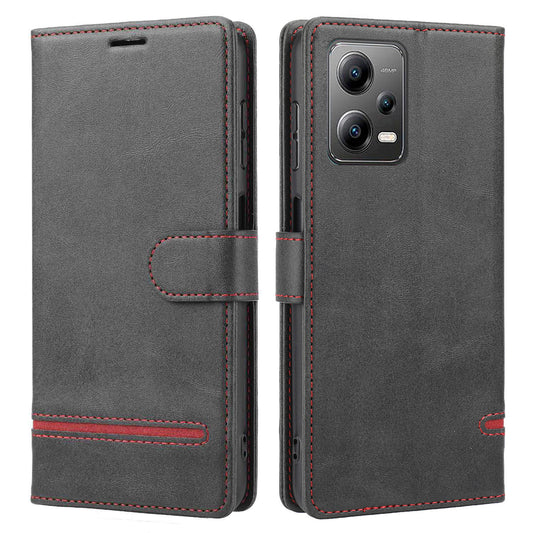 For Xiaomi Redmi Note 12 Pro+ 5G / 12 Explorer 5G Wallet Case Horizontal Line Stand Leather Cover