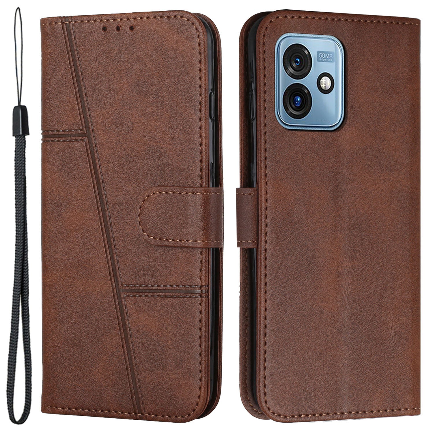 For Motorola Moto G 5G (2023) PU Leather Wallet Phone Case Stand Protective Phone Cover