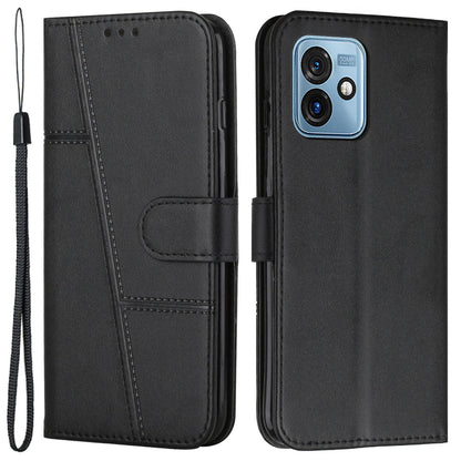 For Motorola Moto G 5G (2023) PU Leather Wallet Phone Case Stand Protective Phone Cover