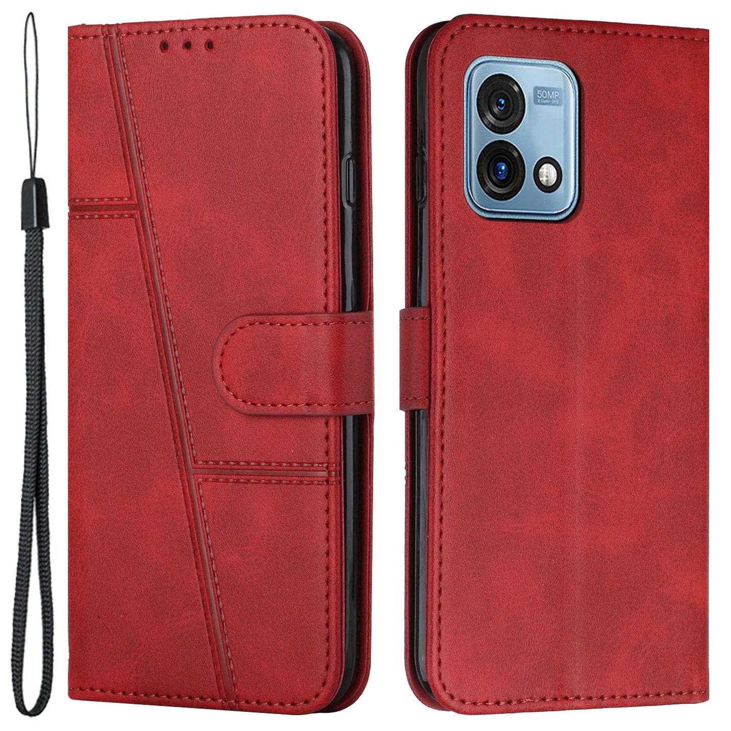 For Motorola Moto G Stylus 5G (2023) Phone Case PU Leather Folio Flip Cover Wallet Phone Shell with Stand