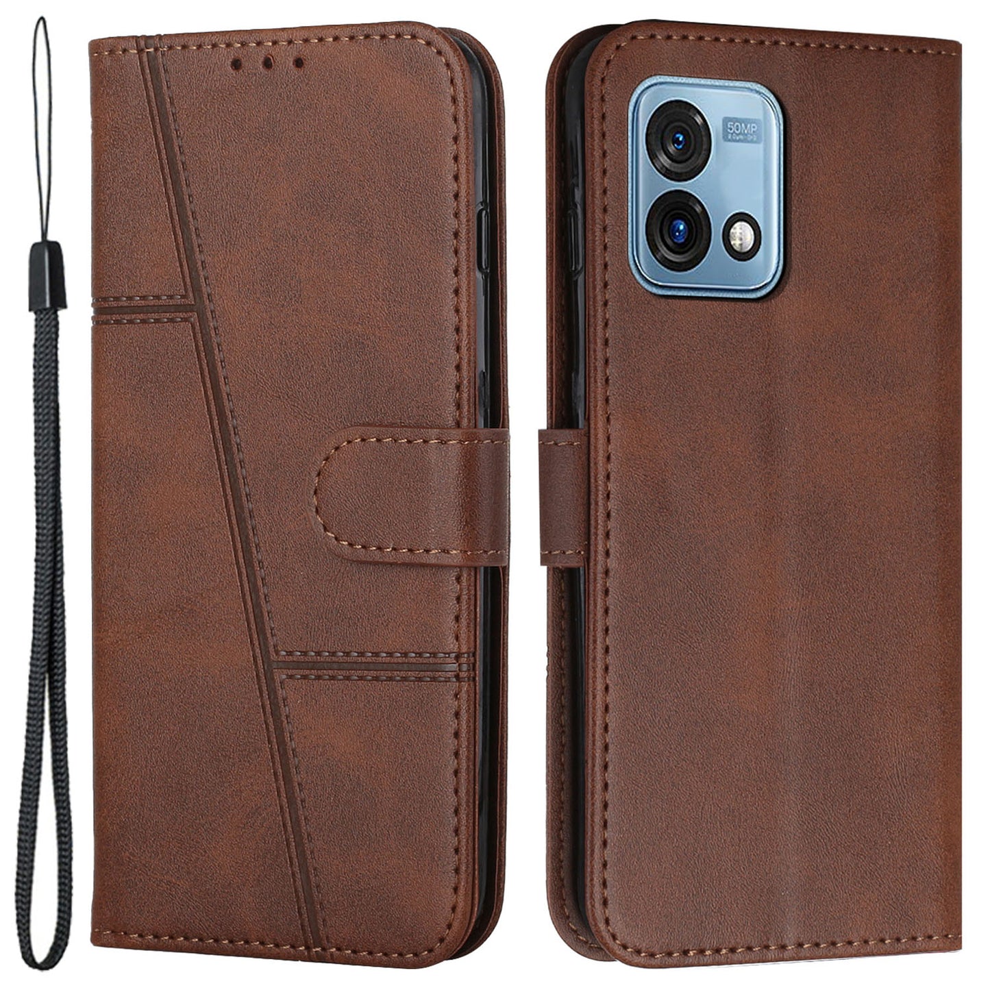 For Motorola Moto G Stylus 5G (2023) Phone Case PU Leather Folio Flip Cover Wallet Phone Shell with Stand