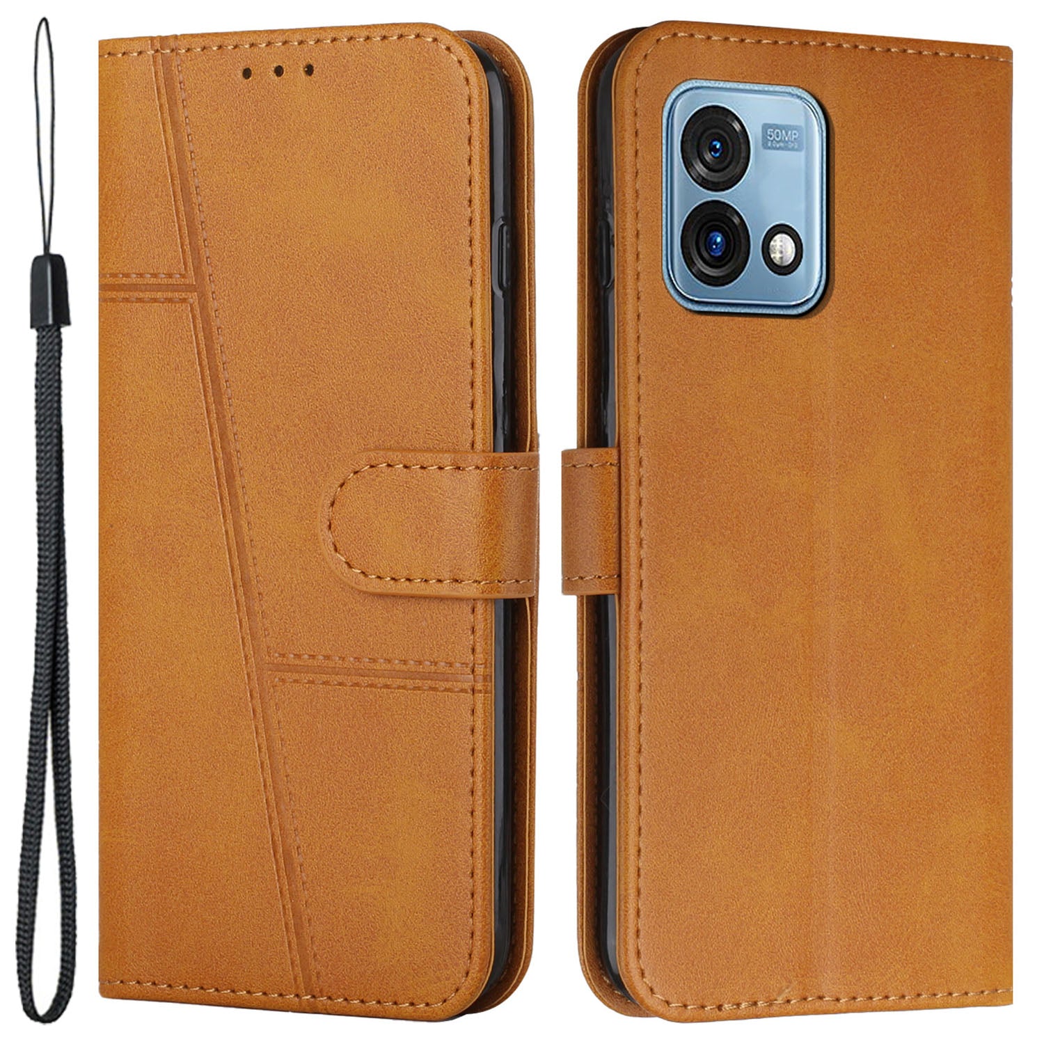 For Motorola Moto G Stylus 5G (2023) Phone Case PU Leather Folio Flip Cover Wallet Phone Shell with Stand