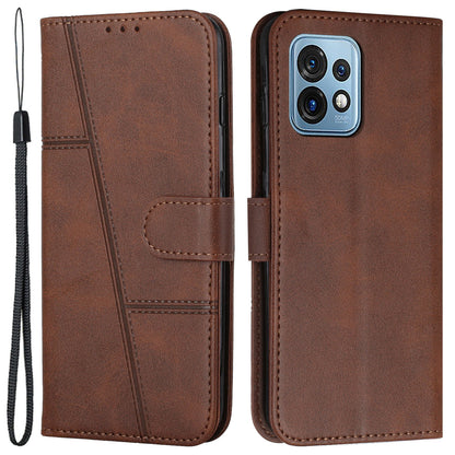 For Motorola Edge+ (2023) / Edge 40 Pro 5G / Moto X40 5G PU Leather Wallet Protective Shell Flip Stand Phone Case