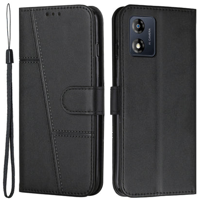 Leather Phone Case for Motorola Moto E13 4G , Flip Stand Wallet Drop-proof Phone Cover