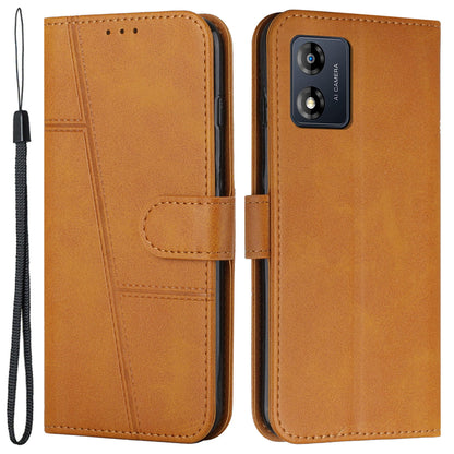 Leather Phone Case for Motorola Moto E13 4G , Flip Stand Wallet Drop-proof Phone Cover