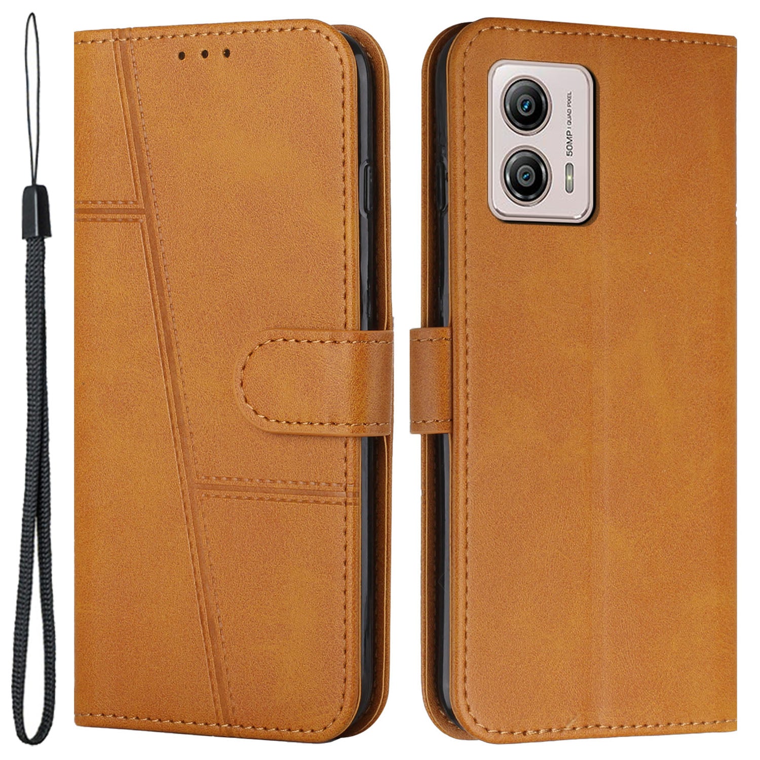 For Motorola Moto G73 5G Leather Phone Case Wallet Phone Stand Cover