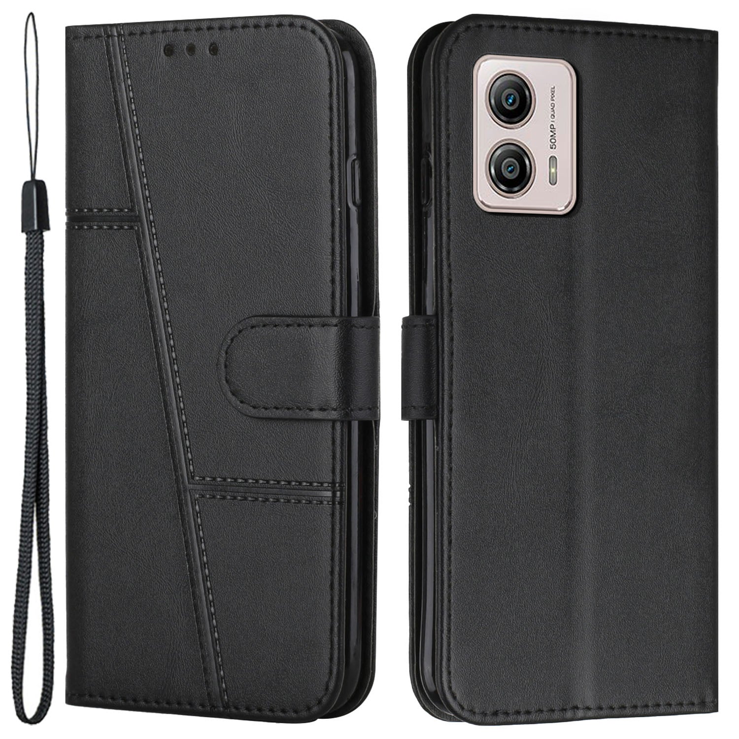 For Motorola Moto G53 5G / G13 4G / G23 4G Wallet Stand Phone Case PU Leather Cell Phone Cover