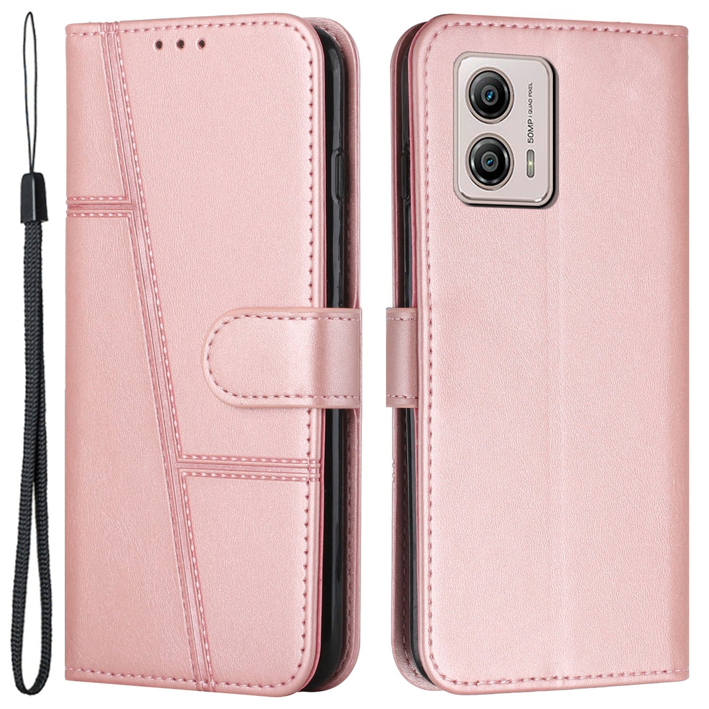 For Motorola Moto G53 5G / G13 4G / G23 4G Wallet Stand Phone Case PU Leather Cell Phone Cover