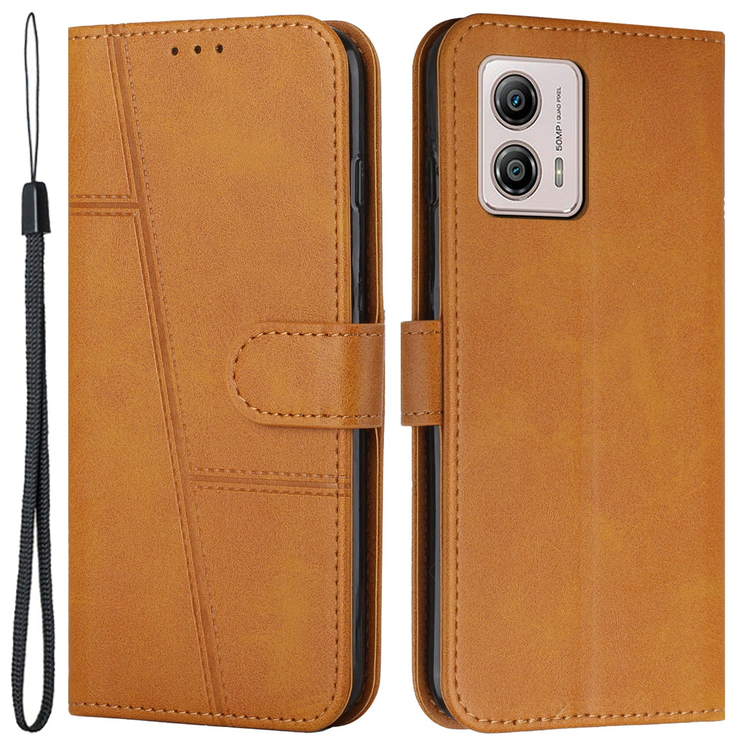 For Motorola Moto G53 5G / G13 4G / G23 4G Wallet Stand Phone Case PU Leather Cell Phone Cover