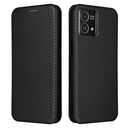 For Motorola Moto G Stylus 5G (2023) Leather Phone Case with Card Holder Carbon Fiber Texture Stand Cover