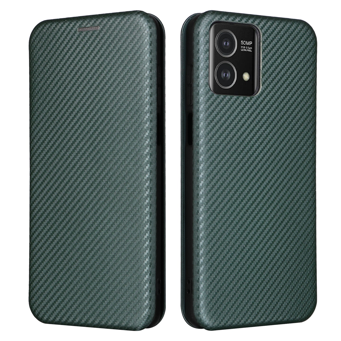 For Motorola Moto G Stylus 5G (2023) Leather Phone Case with Card Holder Carbon Fiber Texture Stand Cover