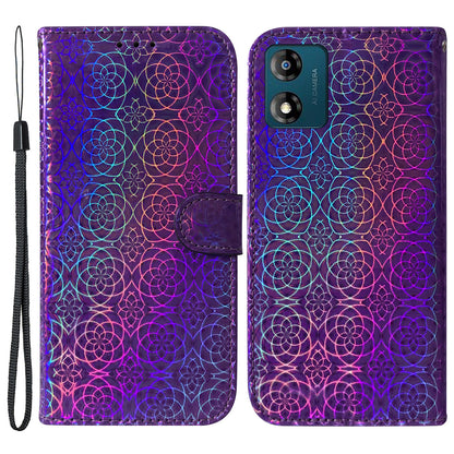 For Motorola Moto E13 4G Stand Wallet Phone Case Dazzling Flower Pattern PU Leather Cell Phone Cover