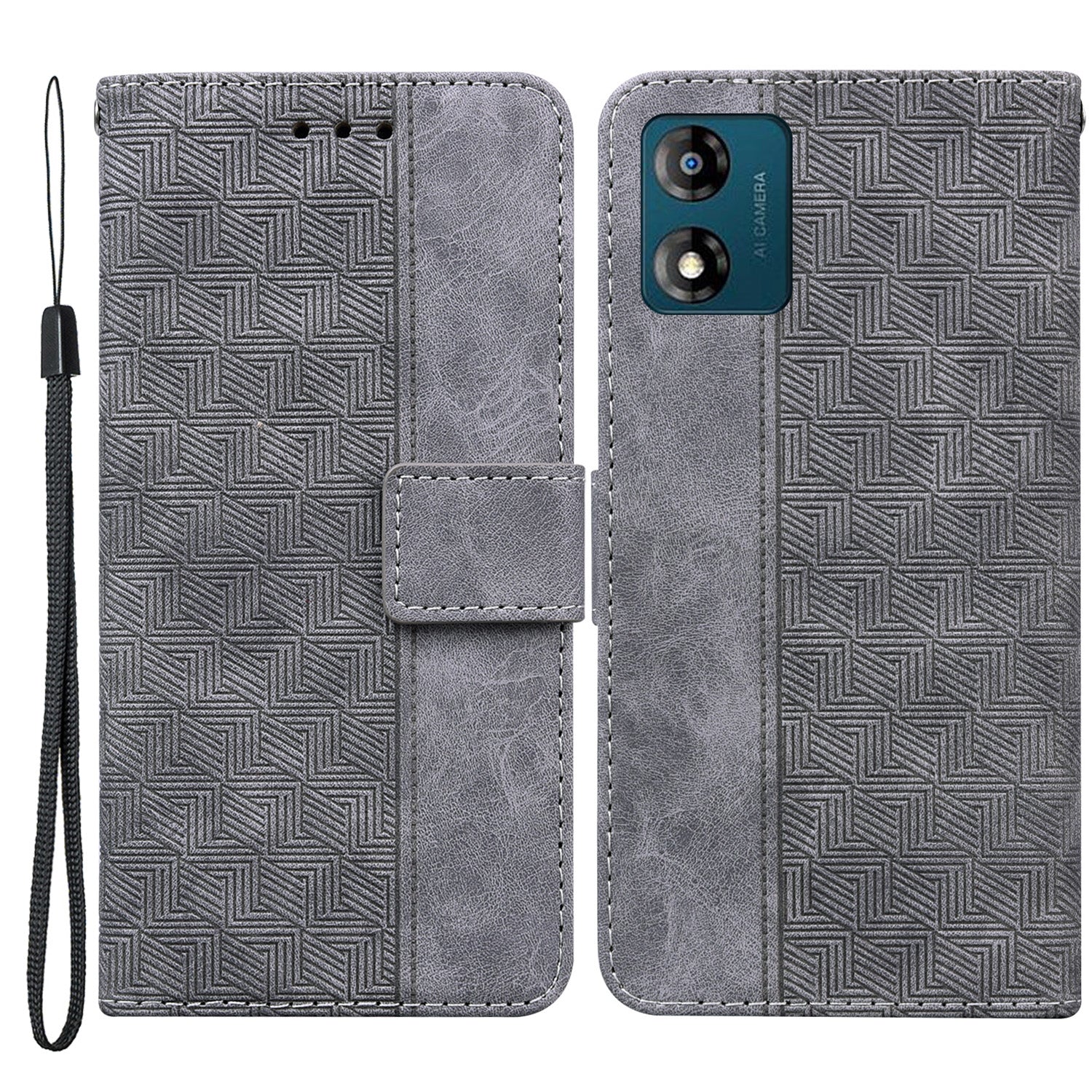 Shockproof Case for Motorola Moto E13 4G Wallet Phone Case Imprinted Leather Flip Cover