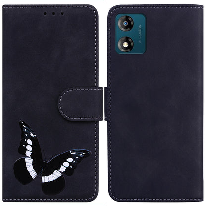 For Motorola Moto E13 4G PU Leather Flip Stand Cover Butterfly Printing Wallet Phone Case