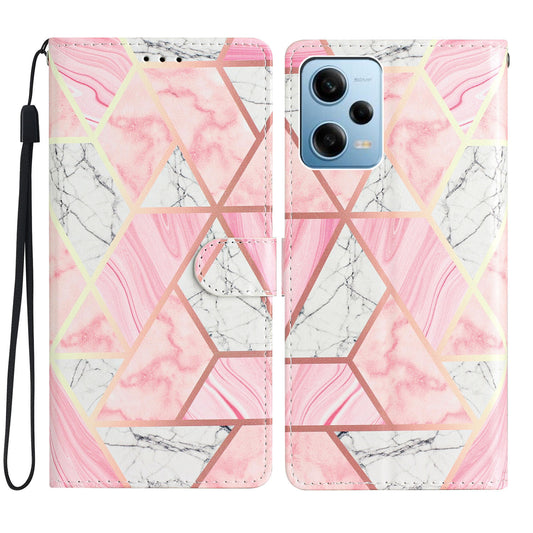 For Xiaomi Redmi Note 12 Pro 5G / Note 12 Pro Speed 5G / Poco X5 Pro 5G Pattern Printing Phone Leather Case Stand Phone Wallet Cover with Strap