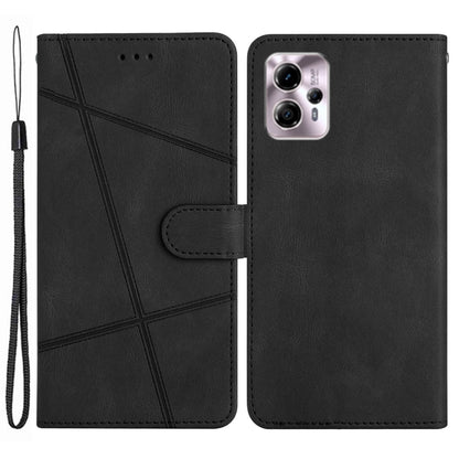 For Motorola Moto G13 4G / G23 4G / G53 5G Crazy Horse Texture Imprinted Lines Anti-drop Cover PU Leather Wallet Stand Phone Case