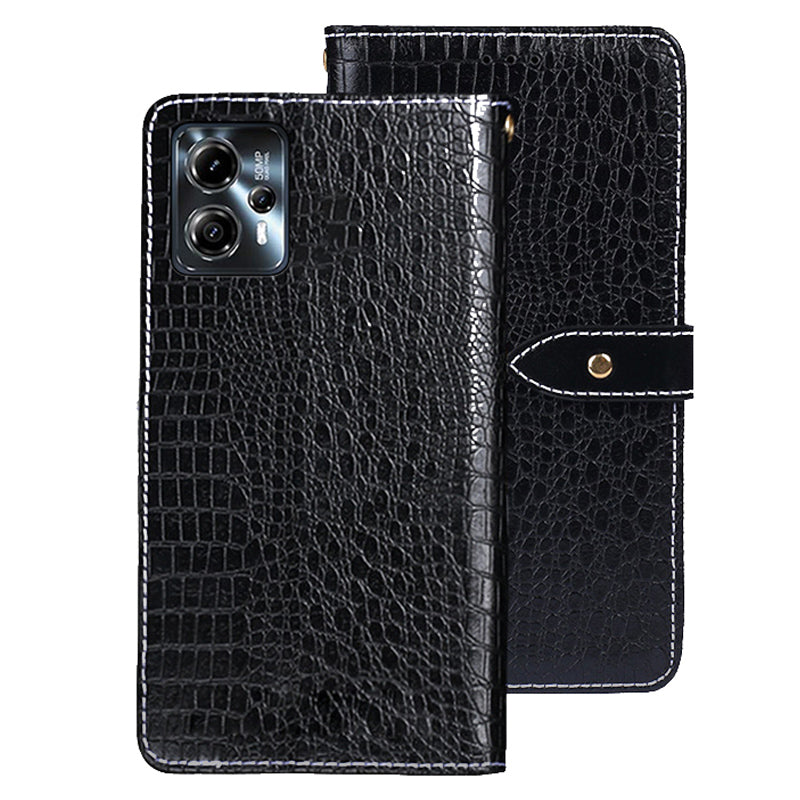 IDEWEI For Motorola Moto G23 4G / G13 4G Flip Leather Phone Cover Crocodile Texture Stand Wallet Phone Case