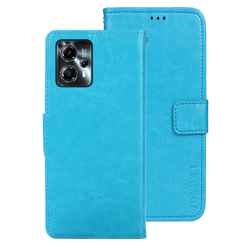 IDEWEI For Motorola Moto G23 4G / G13 4G Crazy Horse Texture Stand Cover PU Leather Wallet Phone Case