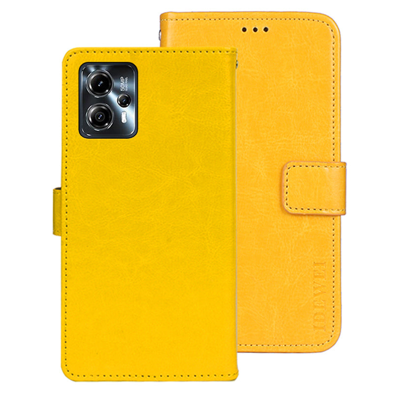 IDEWEI For Motorola Moto G23 4G / G13 4G Crazy Horse Texture Stand Cover PU Leather Wallet Phone Case