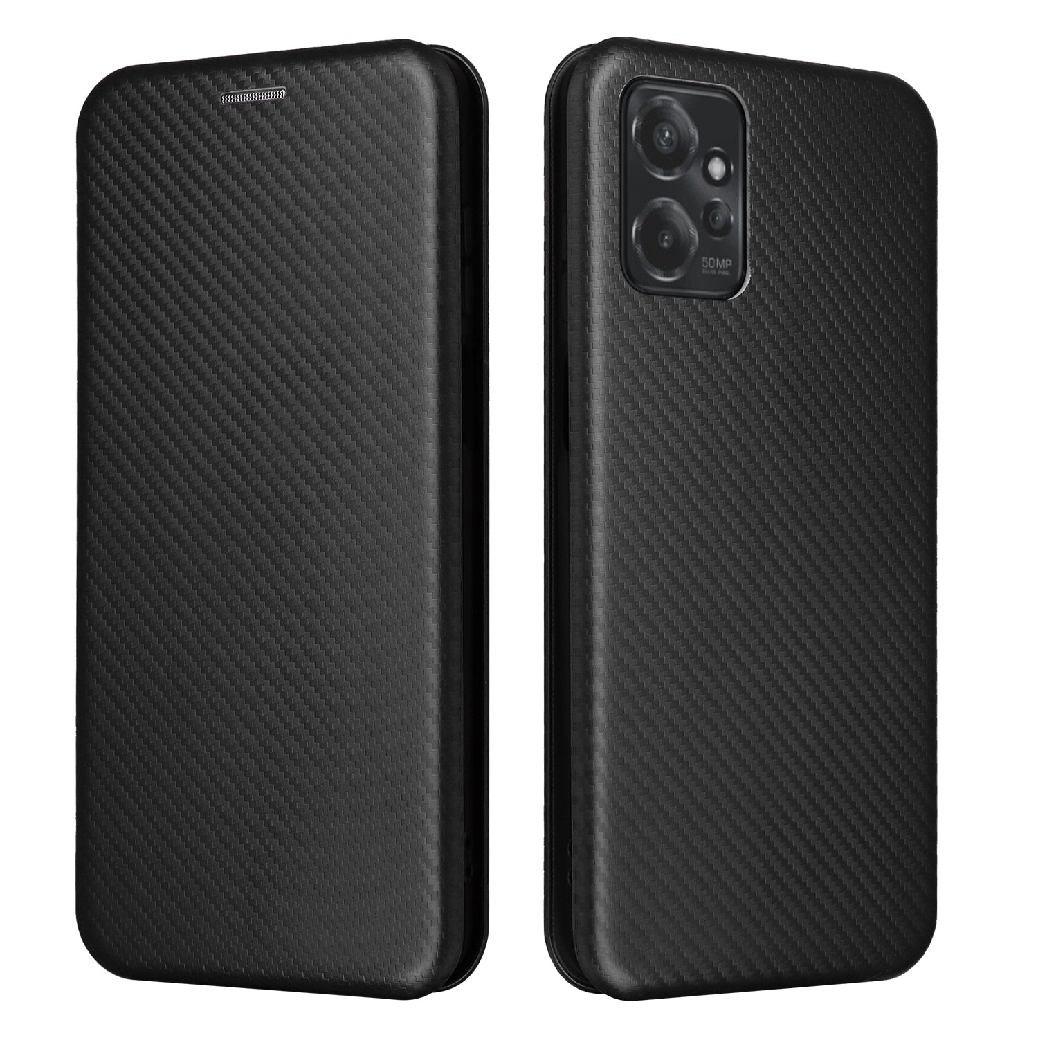 For Motorola Moto G Power 5G Leather Stand Phone Case Carbon Fiber Texture Card Holder Phone Cover