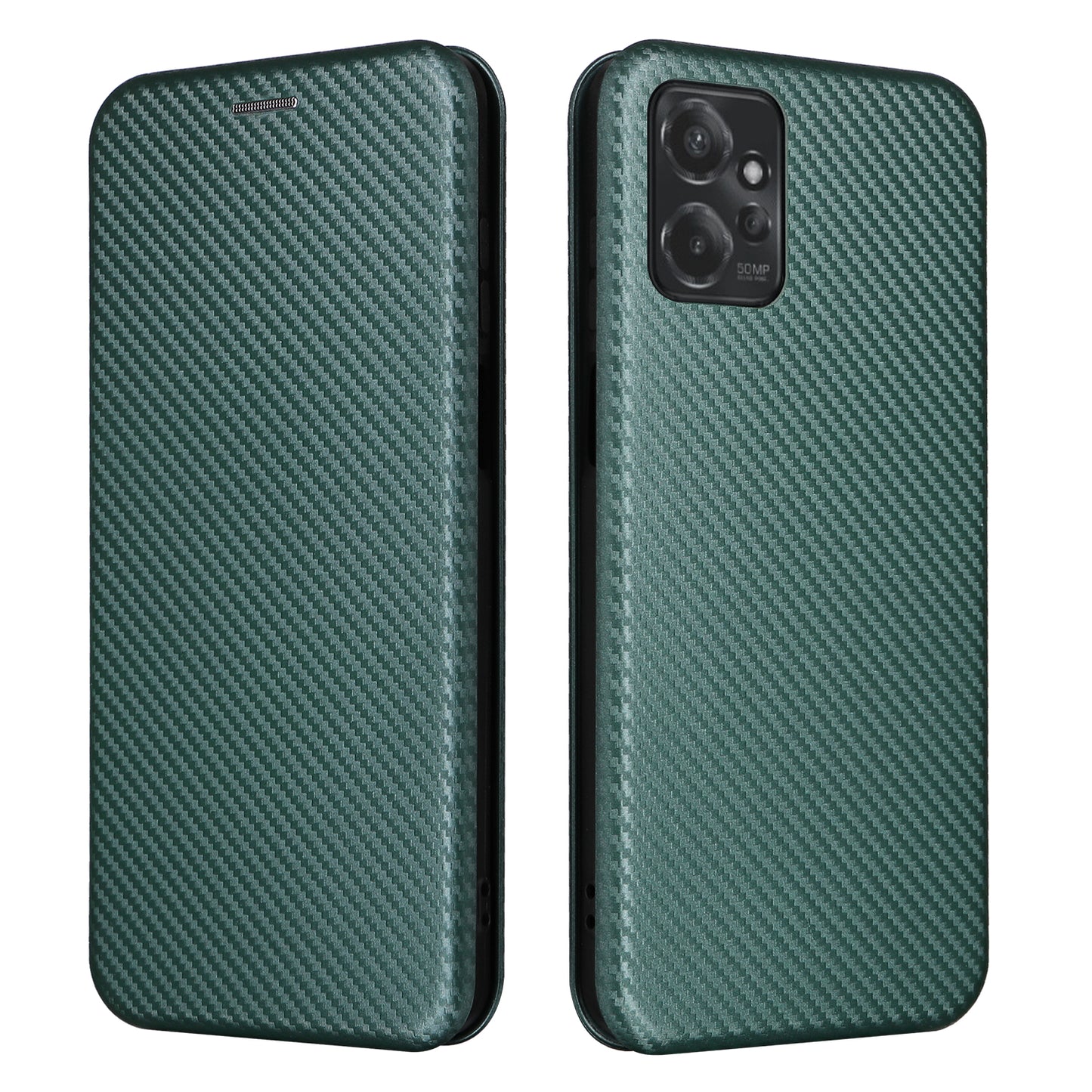 For Motorola Moto G Power 5G Leather Stand Phone Case Carbon Fiber Texture Card Holder Phone Cover