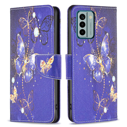 BINFEN COLOR For Nokia G22 Leather Stand Phone Case Pattern Printing Magnetic Clasp Wallet Cover