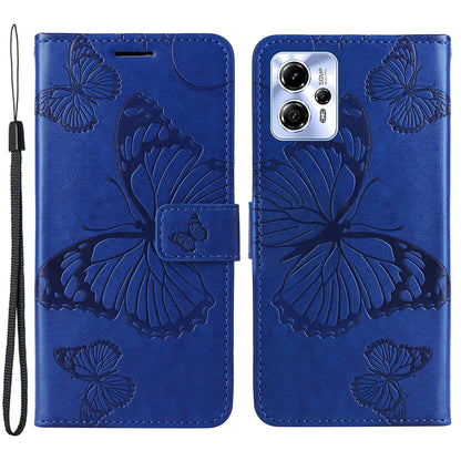 KT Imprinting Flower Series-2 Leather Flip Case for Motorola Moto G13 4G / G23 4G / G53 5G Imprinted Phone Stand Wallet Cover