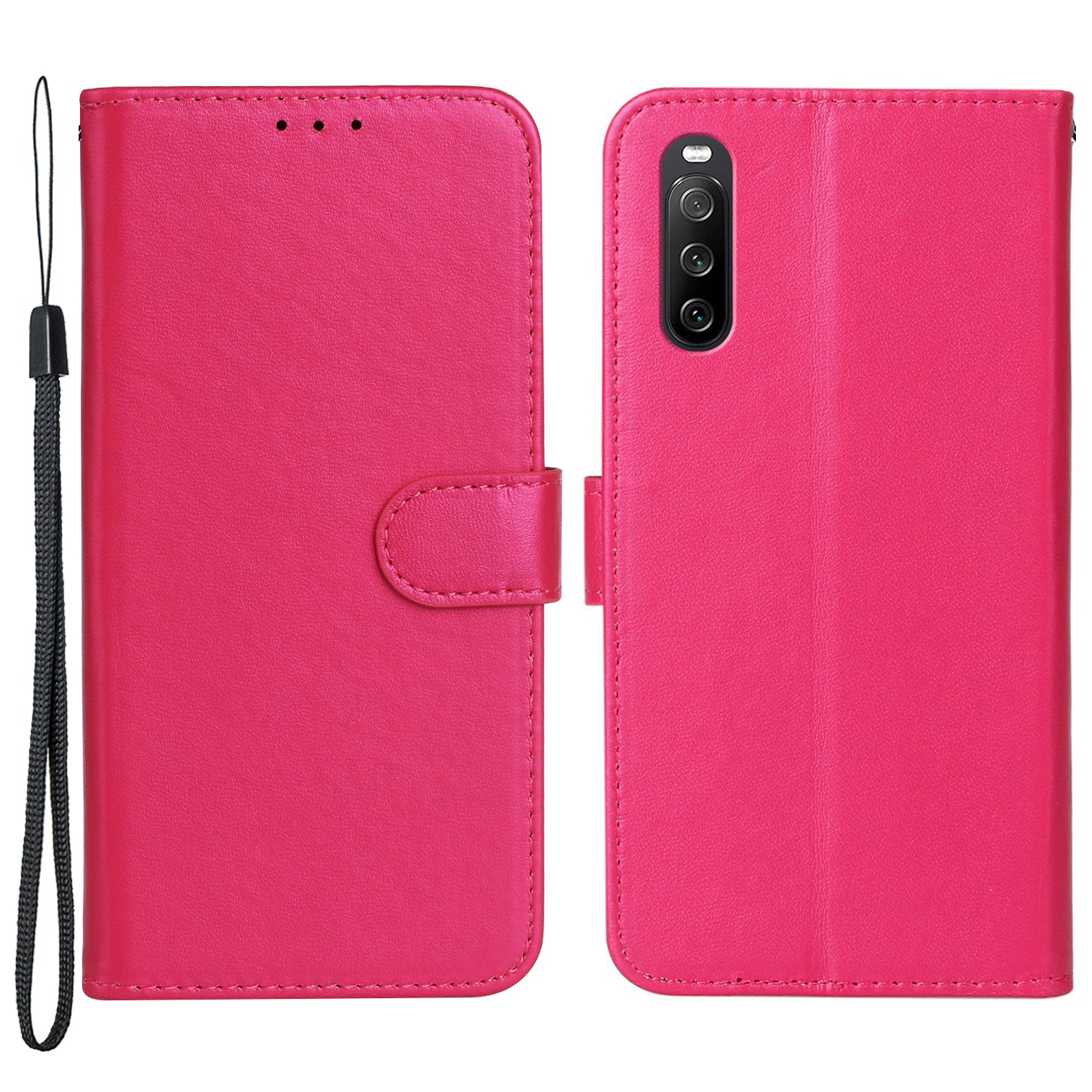 B40 For Sony Xperia 10 V Anti-Fingerprint Wallet Stand Phone Cover PU Leather Phone Case Shell