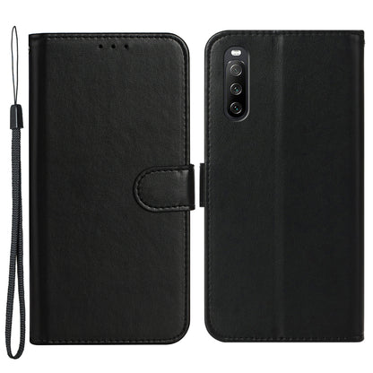 B40 For Sony Xperia 10 V Anti-Fingerprint Wallet Stand Phone Cover PU Leather Phone Case Shell