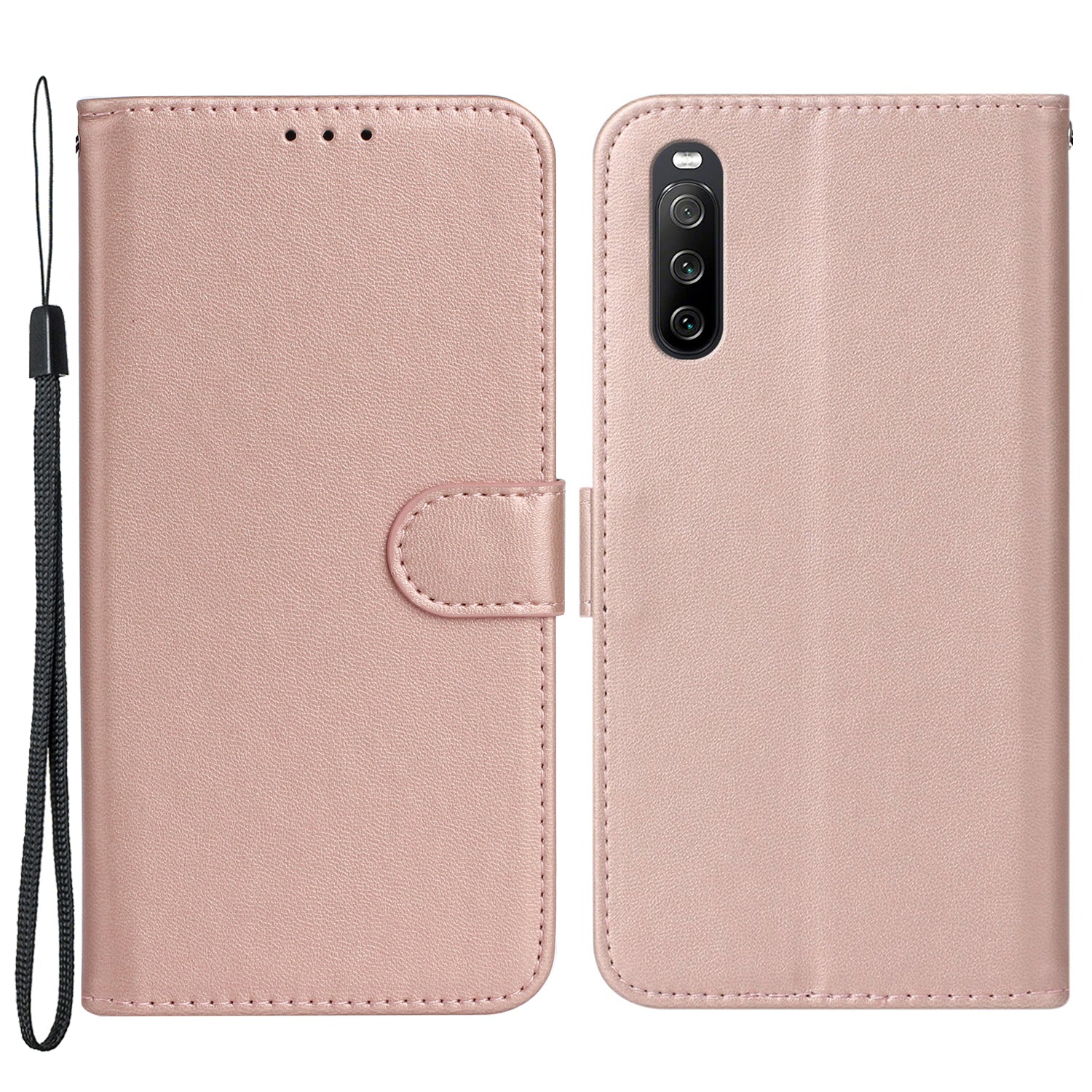 B40 For Sony Xperia 10 V Anti-Fingerprint Wallet Stand Phone Cover PU Leather Phone Case Shell