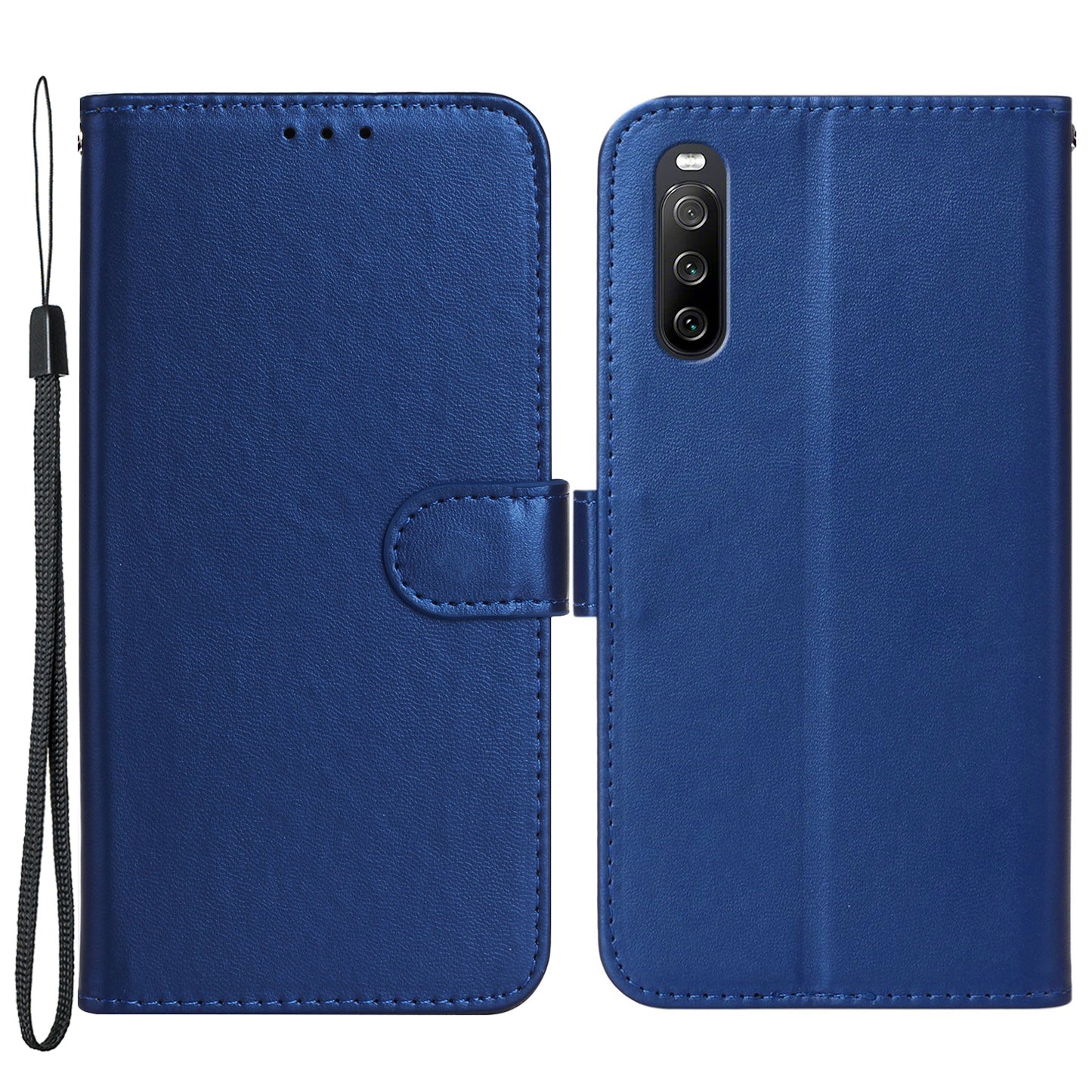 B40 For Sony Xperia 10 V Anti-Fingerprint Wallet Stand Phone Cover PU Leather Phone Case Shell