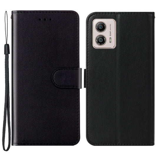 B40 For Motorola Moto G73 5G Smartphone Cover Wallet Stand Anti-Dust PU Leather+TPU Cell Phone Case