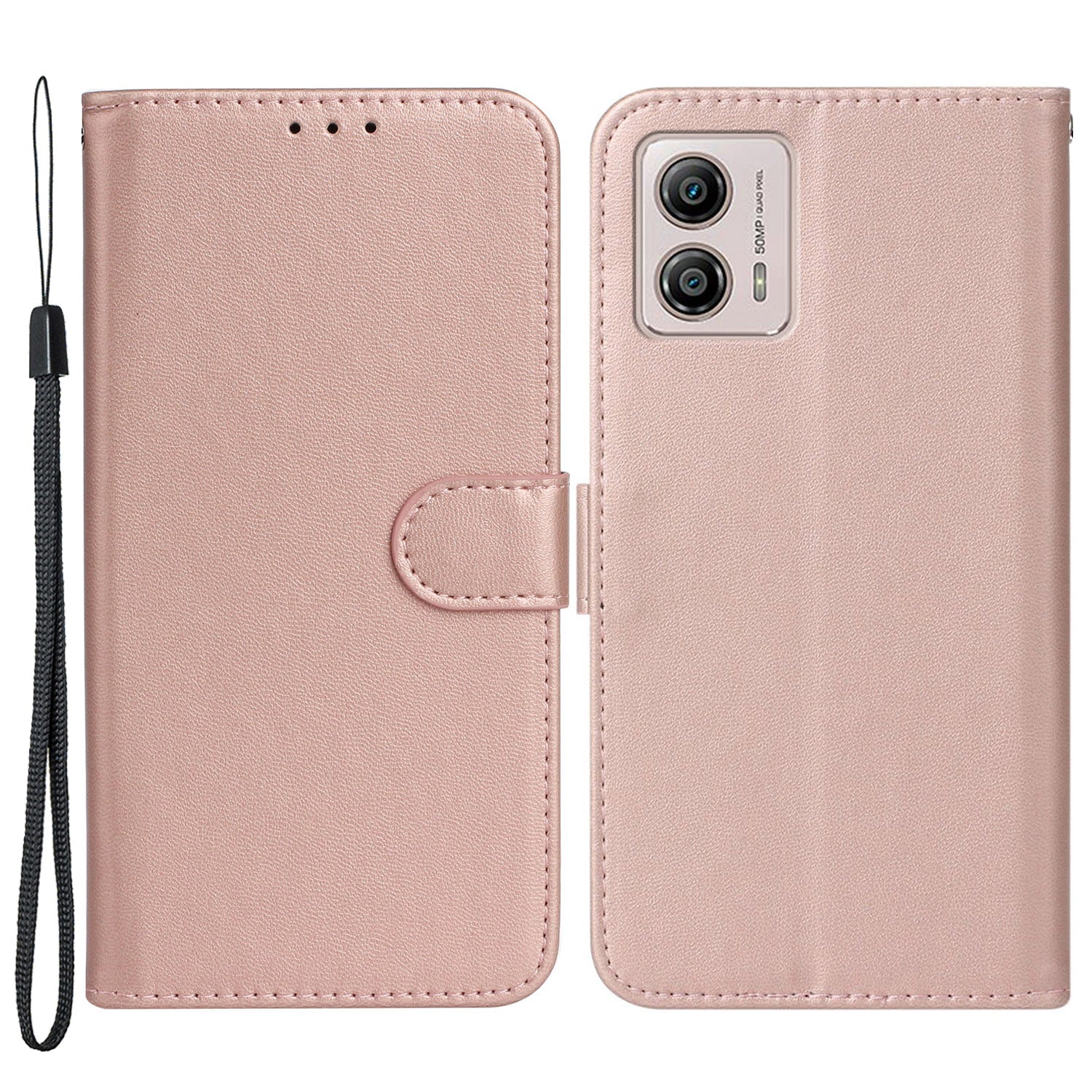 B40 For Motorola Moto G73 5G Smartphone Cover Wallet Stand Anti-Dust PU Leather+TPU Cell Phone Case