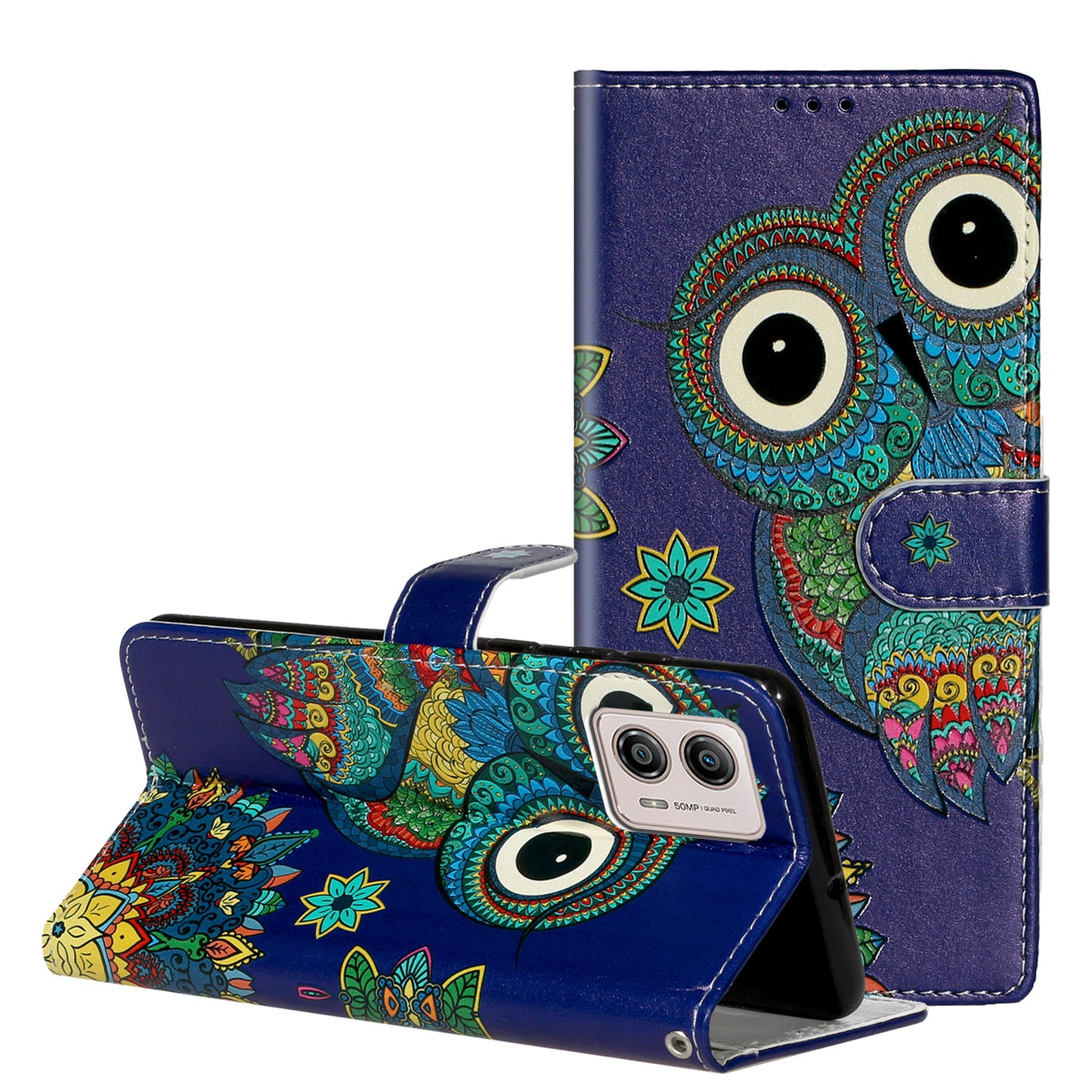 For Motorola Moto G73 5G Pattern Printing Flip Phone Case PU Leather Stand Wallet Cell Phone Cover