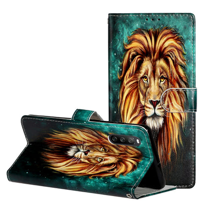 For Sony Xperia 10 V Wallet Case Pattern Printing PU Leather Stand Phone Cover with Strap