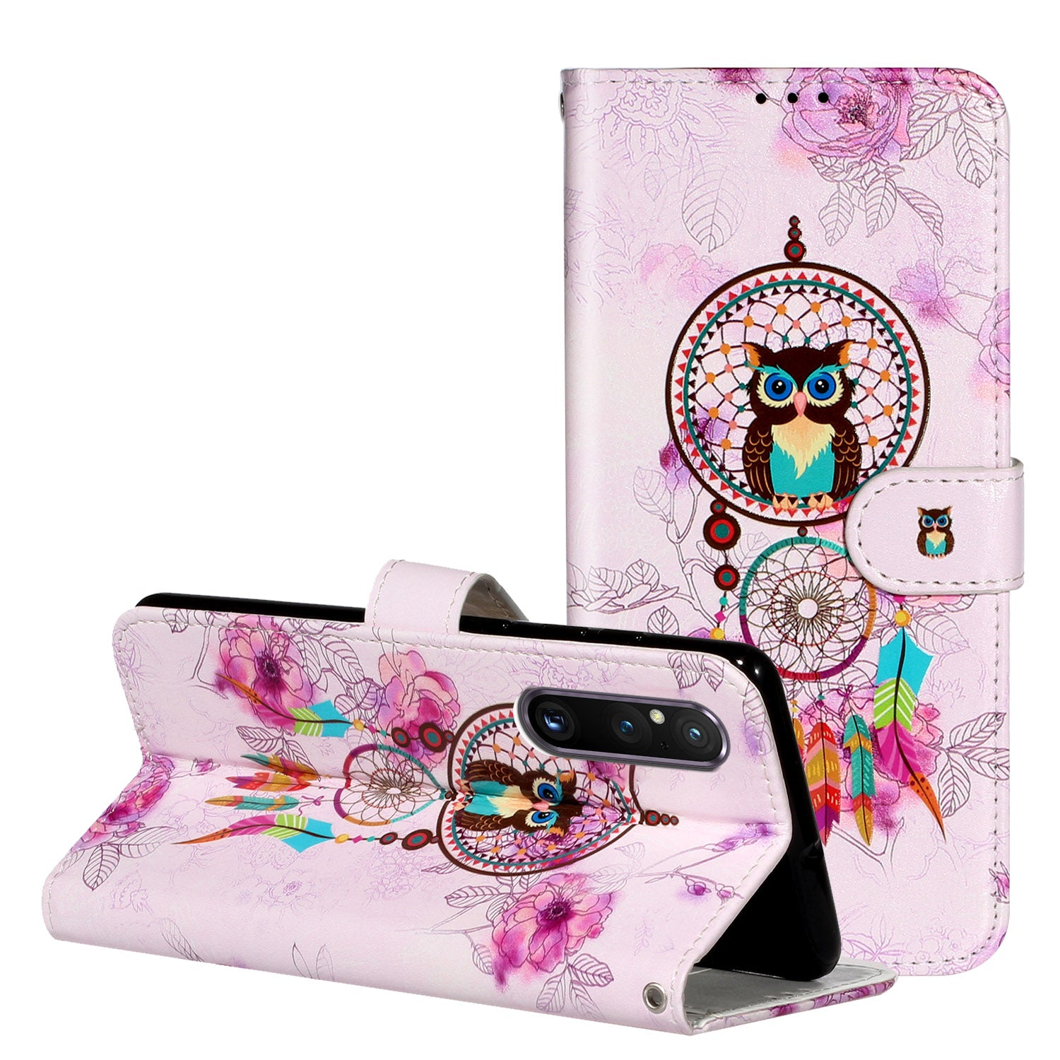 For Sony Xperia 1 V Flip Wallet Phone Case Pattern Printing PU Leather Stand Protective Cover with Strap