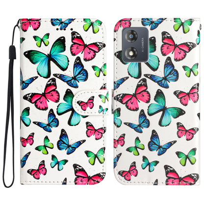 For Motorola Moto E13 4G Pattern Printing PU Leather Phone Wallet Case Stand Cover