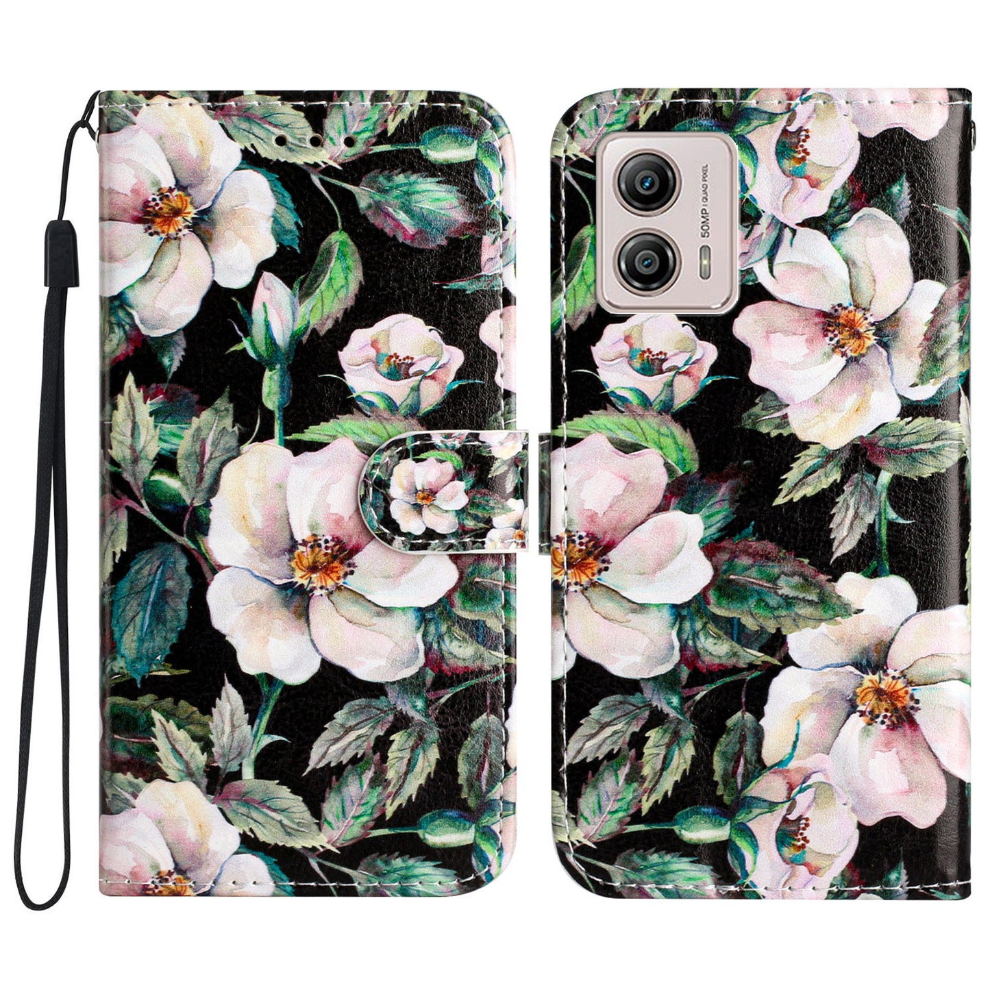 For Motorola Moto G73 5G Wallet Phone Case Pattern Printing Leather Cover with Stand