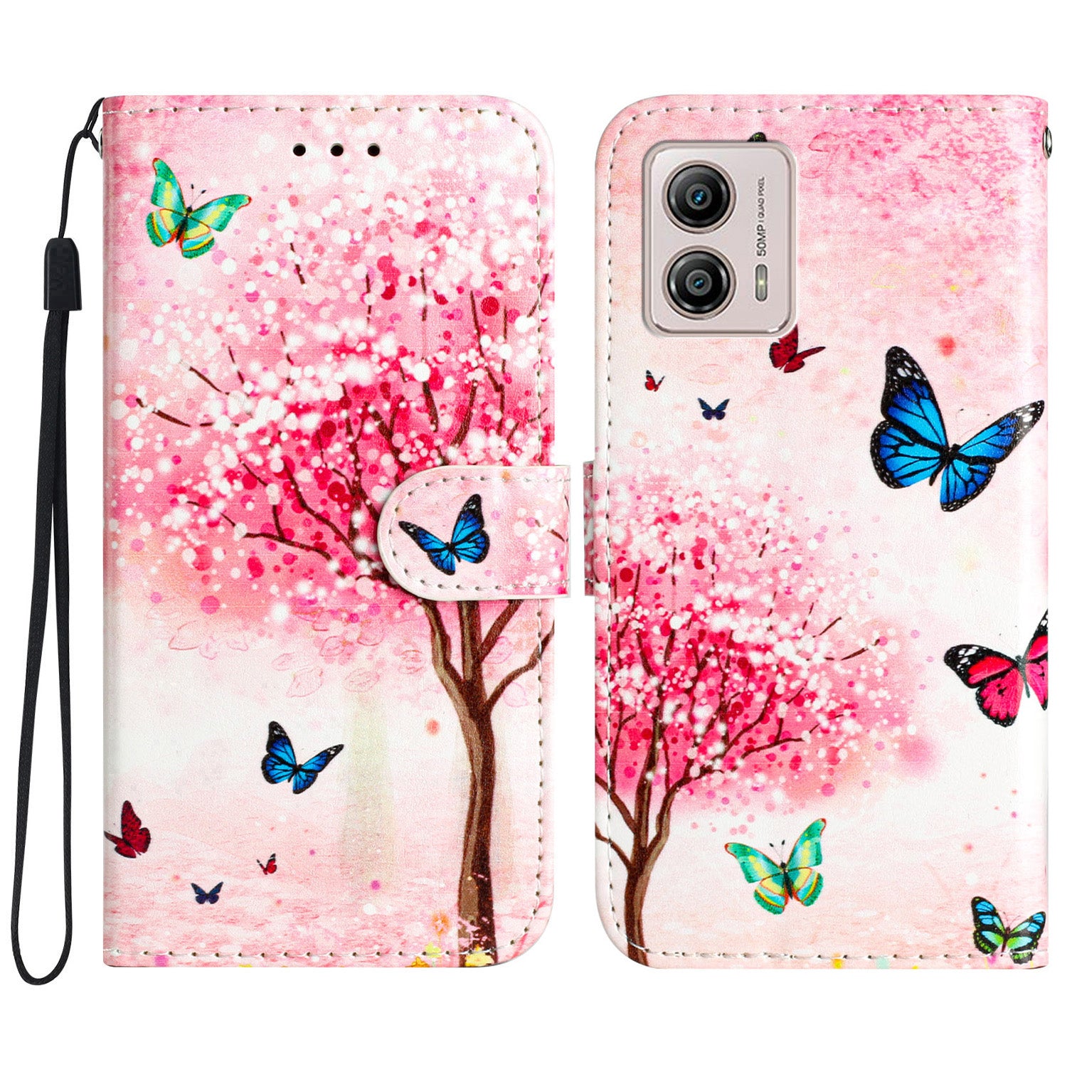 For Motorola Moto G73 5G Wallet Phone Case Pattern Printing Leather Cover with Stand