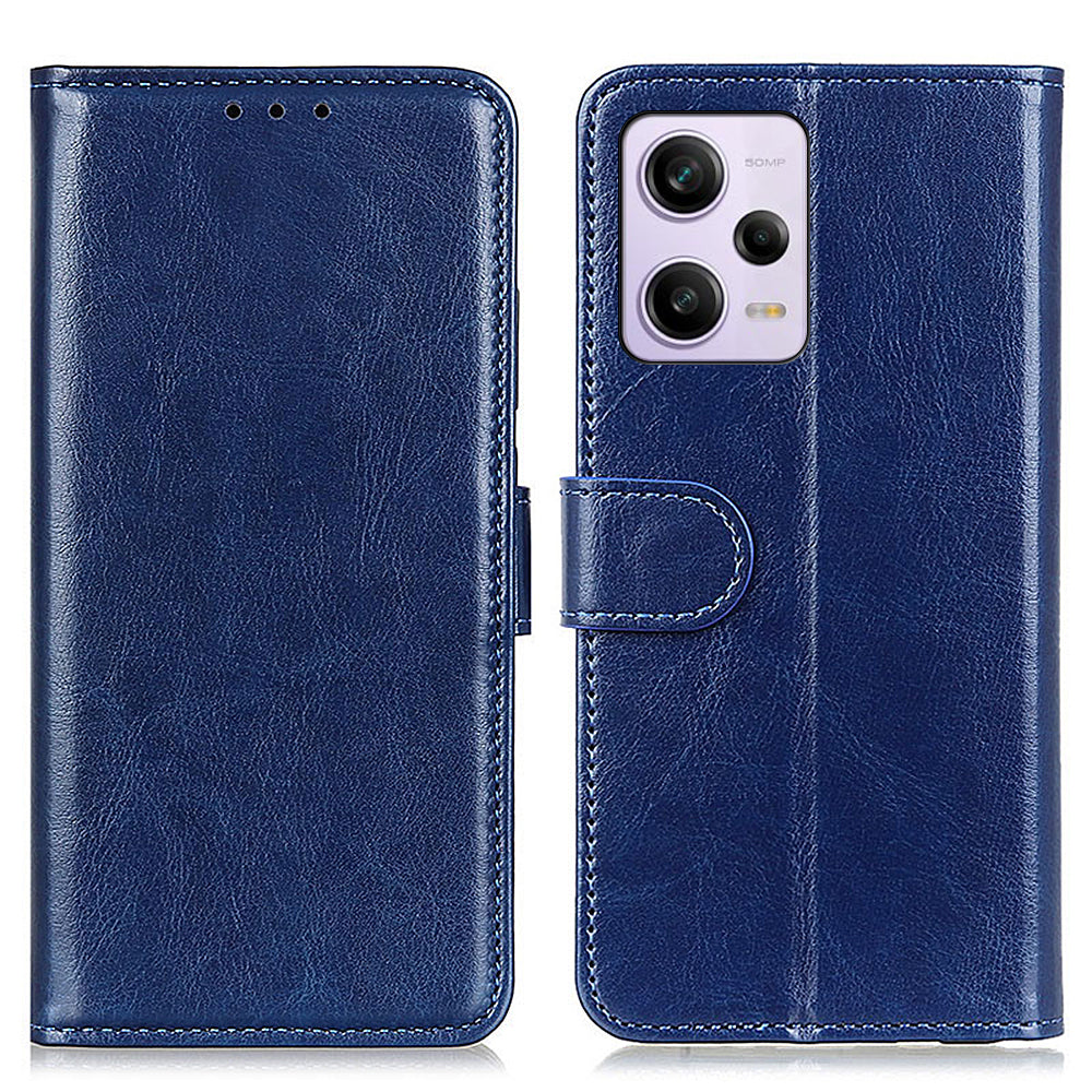 For Xiaomi Redmi Note 12 Pro+ 5G / Note 12 Explorer 5G PU Leather Phone Case Crazy Horse Texture Cover with Stand Wallet
