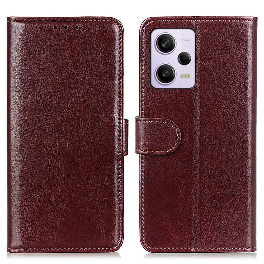 For Xiaomi Redmi Note 12 Pro+ 5G / Note 12 Explorer 5G PU Leather Phone Case Crazy Horse Texture Cover with Stand Wallet