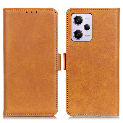 Phone Cover for Xiaomi Redmi Note 12 Pro+ 5G / Note 12 Explorer 5G Stand Wallet Cowhide Texture PU Leather Case