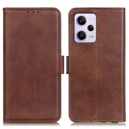 Phone Cover for Xiaomi Redmi Note 12 Pro+ 5G / Note 12 Explorer 5G Stand Wallet Cowhide Texture PU Leather Case