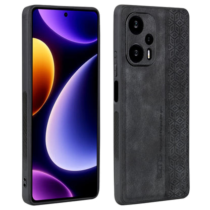 AZNS Phone Case for Xiaomi Redmi Note 12 Turbo / Poco F5 5G , PU Leather+TPU Imprinted Phone Cover